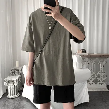 Vyriški laisvalaikio trumparankoviai marškinėliai laukinių drabužius banga 3991
