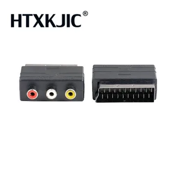 Aukštos Kokybės RGB Scart į Composite RCA, S-Video, AV-TV Garso Adapteris Connecter 10VNT
