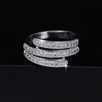 2021 naujos mados Geometrinis 925 sterlingas sidabro amžinybės juostos žiedas mergina įsimylėjėlių meilės jubiliejų dovana, papuošalai urmu parduoti R5821