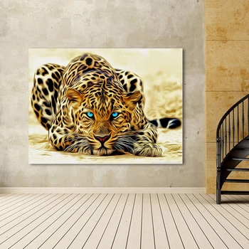 Embelish 1 vnt Laukinių Gyvūnų Leopard HD Drobė, Aliejus, Tapyba Už Kambarį Šiuolaikinio Namų Dekoro Plakatai Sienos Meno Įrėminti Nuotraukas