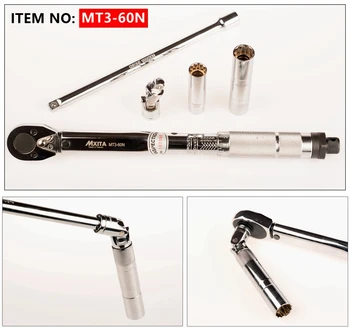 MXITA 5 Vnt. Rinkinys Magnetinės uždegimo žvakės sukimo momento raktas Nustatyti Automobilių Automobilių remonto įrankiai, 3/8 5-60NM rankinių įrankių rinkinys