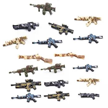 50Pcs/set Žaislas Karinės SWAT AK47 Gun Pack Pastato Blokus, Ginklus, Policijos Armijos Kareivis Komanda Pav Žaislai Vaikams