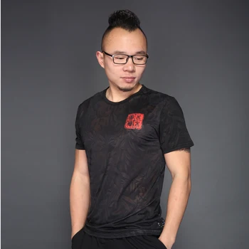 Kinų stiliaus dragon totem spausdinimo negabaritinių hip-hop trumpas rankovės marškinėliai Vasaros 2018 kokybės minkštas kvėpuojantis marškinėliai vyrams, S-6XL