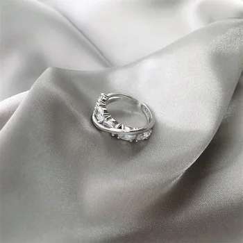 SUPERAINBOW Prabanga, Cirkonio Deimantų Vestuvinis Žiedas Originalus 18K Balto Aukso Sidabro Danga 925 Žiedo Moterų Fine Jewelry SR-R155