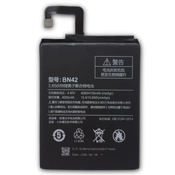 Originalus BN42 Mobiliojo Telefono Bateriją Xiaomi Redmi 4 Realias galimybes 4000mAh Pakeitimo Li-ion Baterija + Įrankio