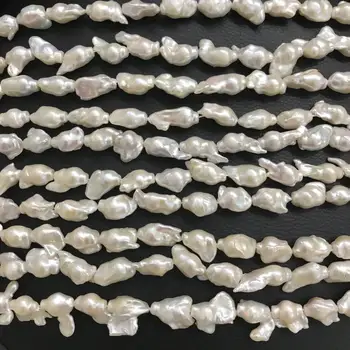 NAUJAS gėlavandenių perlų AA atgimsta keshi baroko balta pobūdžio 15