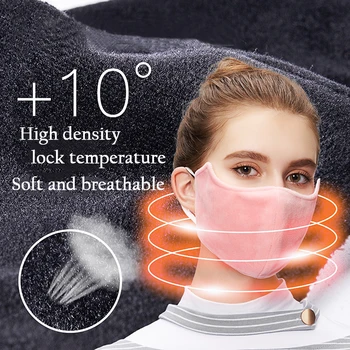 3D Žiemos Šiltos Unisex Kvėpuojantis Burnos Kaukę, Lauko Jojimo Medvilnės, Aksomo, Veido Kaukės Vyrai Moterys Vėjo apsauga nuo dulkių Nagų mufelinė