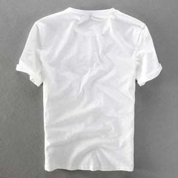 2019 Kinų stiliaus patalynė trumpas rankovėmis marškinėliai vyrams vasaros atsitiktinis balti marškinėliai vyrams mados viršūnes marškinėlius vyrų camisa chemise