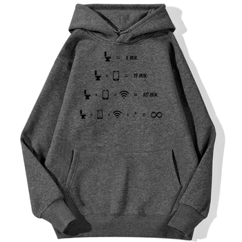Įdomu matematinė formulė, Hoodie Palaidinukė Vyrų Prarasti Harajuku Hoodies Vyrų Šiltų Megztinių Rudenį Hip-Hop Streetwear