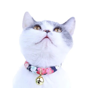 Katė Bell Apykaklės katytė Apykaklės Rankų darbo Japoniško Stiliaus Reguliuojamas Necktie Karoliai kitten Naminių Kačių Priedai