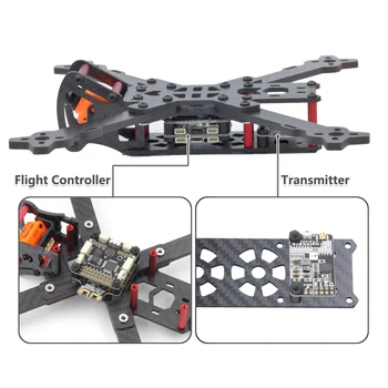 FPV Rėmo Drone Anglies pluošto Lenktynininkas Rinkinys, skirtas RC Drone modelis Lenktynių Quadcopter/PHISITAL Flyant 4 Colių, 5 Colių 6/7 Colių Drone Rėmelį