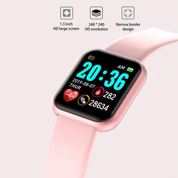 Y68 Bluetooth Moterų Sporto Smartwatch Vyrų Vandeniui Smart Watch Širdies ritmo Monitorius 