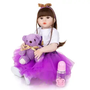 KEIUMI 23 Colių Princesė Saldus Cukraus Dizaino Reborn Baby Lėlės Visą Silikono Kūno Atgimsta Bebe Žaislai Vaikams Gimtadienio Dovanos
