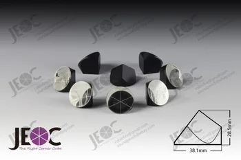 JEOC 1.5 colių Kampe Kubo, Prizmės, 38.1 mm aukščio aliuminio, padengti Trihedral Retroreflector, 5 kampo sek.