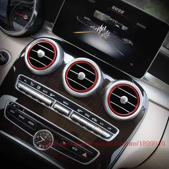 Angelguoguo Oro angos įklija/Prietaisų skydelis Oro išleidimo apdailos žiedas lipdukas Mercedes Benz-2018 C klasės W205 GLC