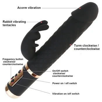 2 in 1 Didelis Dildo Rabbit Vibratorius atsparus Vandeniui USB Magnetinio Įkrovimo Analinis Clit Vibratorius, Sekso Žaislai Moterims, Poroms, Sekso Parduotuvė 18+