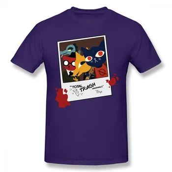 Šiukšlių Žinduolių Spausdinti Medvilnės Juokinga T Shirts Naktį Miške Possum Springs Žaidimas Vyrų Mados Streetwear