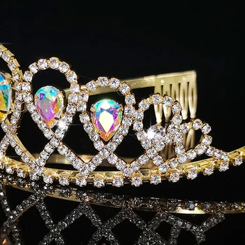 Naujas Vestuvių Crystal Crown Už Nuotaka Vinjetė Baroko Tiara Ir Karūna Mados Princess Tiara Kalnų Krištolas Plaukų Aksesuarai, Papuošalai