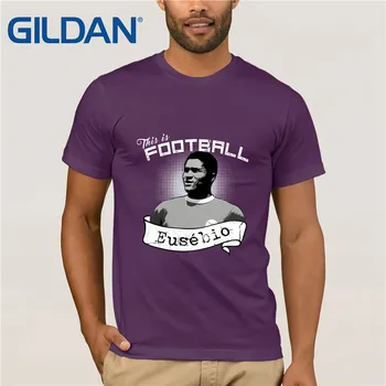 Futbolo Legenda T-Shirt Žaidėjas Eusebio Soccerer Portugalijoje - 