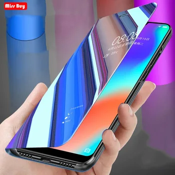 Samsung galaxy J4 Plus Atveju Coque Veidrodis Smart Oda, Flip Dangtelis, Skirtas 