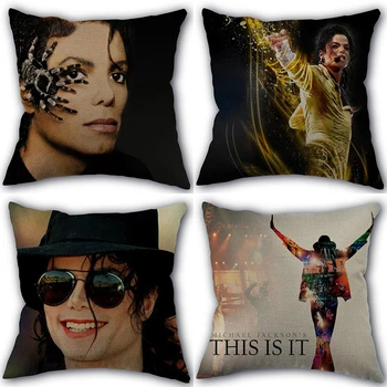Custom Nauja Michael Jackson Užvalkalas Aukštos Kokybės Namų Tekstilės, Medvilnės, Lino Audinių 45x45cm Vienos Pusės Apdailos Pagalvių užvalkalus