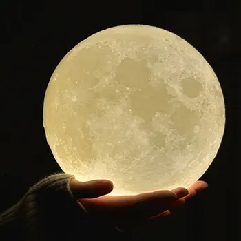 Miegamojo Puošmena Naktį Šviesos Spausdinti Įkrovimo Mėnulio Lempa, LED Nakties Šviesos Kūrybinis Prisilietimas Jungiklis Mėnulio Šviesos Gimtadienio Dovana Namų