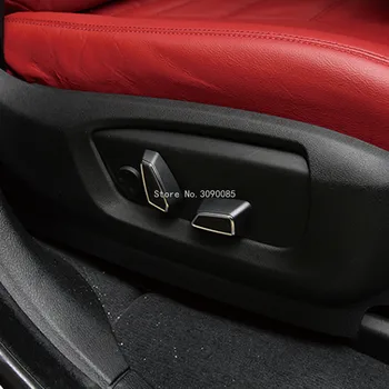 COLLBT 4Pcs/set Automobilių Stilius ABS Sėdynės Reguliavimo Mygtuką Padengti Apdaila BMW 1 2 3 4 5 Serijos X3 X4 X5 X6 Priedai