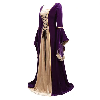 Moteriški Deluxe Aksomo Renesanso Airijos Suknelė Viduramžių Viktorijos Kostiumas Suknelė Victoria Cosplay Retro Suknelė Išgalvotas Ilga Suknelė