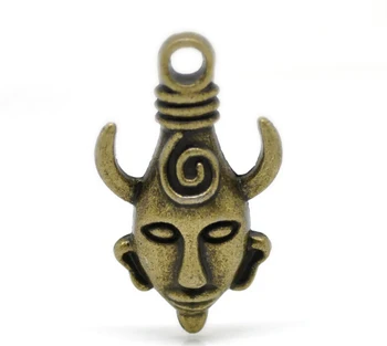Mielas 20PCs Antikvariniai Bronzos Antgamtinių Dekano Demonas Apsaugos Amuletas Žavesio Pakabukai (B21053)