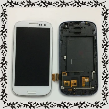 LCD Samsung Galaxy S3 i9300 S III GT-I9300 S3 Neo GT i9300-i9300i LCD Ekranas Stebėti + Touch Ekranas Asamblėjos + Rėmelį