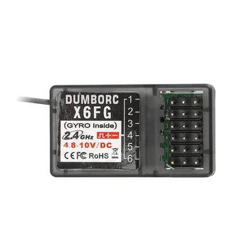DUMBORC X6F/X6FG 2.4 G 6CH Radijo Kontrolės Sistema Imtuvas X4/X5/X6 Nuotolinio valdymo pultelis RC Transmitterw/ Giroskopas LED Šviesos