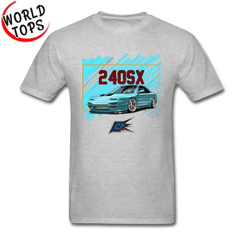 Aukštos Kokybės Vyrų T Shirts Nissan 240sx Sky Blue Car Classic Marškinėlius Auto JDM Automobilių Stilius Cool Vyrų Mados T-Shirt Plus Black