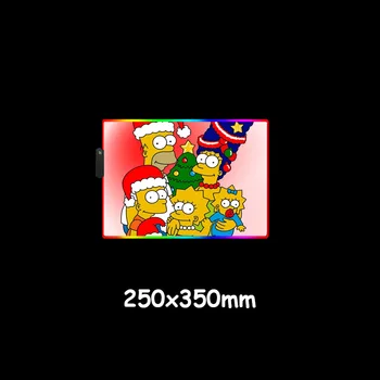 Žaidimų Pelės Mygtukai RGB Didelis Pelės Mygtukai Populiarių Animacinių filmų Simpsonų Žaidėjus Didelis Pelės Kilimėlis PC Kilimėlis Led Backlight Peles Padas Gamer
