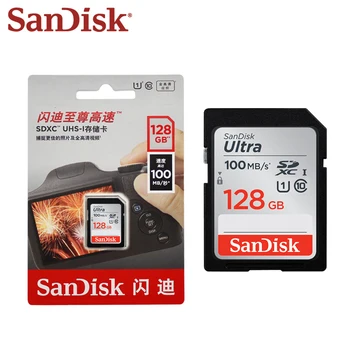SanDisk Ultra SD Atminties Kortelės 16GB 32GB 64GB Fotoaparato SD Kortelę 64gb tarjeta sd 128 gb 256 GB carte memoire 10 Klasė UHS-1 Max 80MB/s
