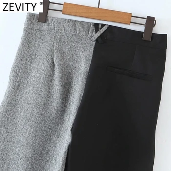 Zevity Naujas 2021 Moterų Mados Spalvų Atitikimo Atsitiktinis Verslo Haremo Kelnės Elegantiškos Kelnės femme Kišenės pantalones mujer kelnes P991