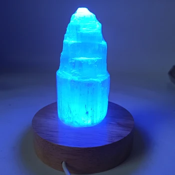 10cm Natūralus kvarco kristalas selenitas lempos reiki healing Vestuvių dekoravimas namų dekoro mineralinių pavyzdys