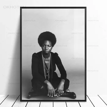 Nina Simone Dainininkas, Muzikos Plakatas Hip-Hop Rapprint Muzikos Kapela Star Plakatas Sienos Meno Tapybos Kambaryje Namų Dekoras Drobė Spausdinti