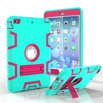 Mados Šarvai Atveju iPad mini 1 2 3 Vaikas Saugus Sunkiųjų Silikono Hard Cover For ipad mini 1 2 3 7.9 colių Tablet Atveju+Filmas+Rašiklis