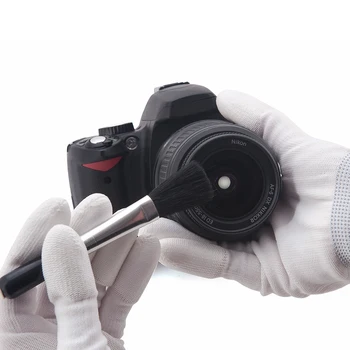 VSGO DKL-5S Profesionalaus DSLR Fotoaparato Objektyvo Valymo Rinkinys Su 30ml Lens Cleaner Valymo Šepetys, Mini Oro Pūstuvas Mikropluošto Šluoste.