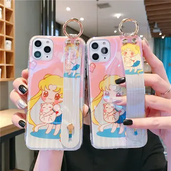 Mielas žiedelis Vertus Juosta Sailor Moon Telefono dėklas Skirtas iPhone 11 Pro Max 12 6S 7 8Puls X XR XS Max Dėklu už 