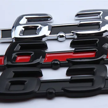 ABS Automobilio Pusės Sparnas Emblema 6.3 AMG Ženklelio lipdukai tinka 3.2 5.5 6.3 6.5 AMG Logotipu, Optikos Reikmenys Chrome Blizgus juodas Raudonas