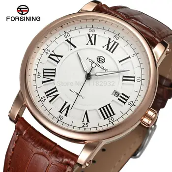 FSG8051M3R4 Nugalėtojas geriausios kainos Automatinių vyrų rose gold suknelė laikrodį gamyklos rudos odos dirželis pristatymas nemokamas