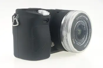 Silikoninė Guma Fotoaparato Krepšys Atveju Odos Sony Alpha A6000 su 16-50mm Objektyvu