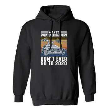 Envmenst hoodie vyrų marty kad ir kas nutiktų, niekada negalima eiti į 2020 helovinas puloveriai šukuotinės medvilnės palaidinukė vyrų drabužiai hoodies