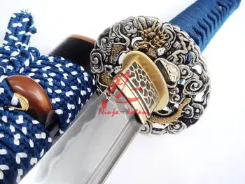 Molio grūdintas japonijos katana dragon tsuba šlifavimo sanmai kardas aštrus peilis
