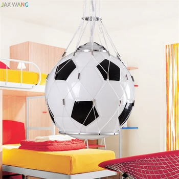 American Vintage LED Šviestuvo Sporto Tema Baras Futbolo Pakabukas Lempos Šviesos Miegamasis Berniukas Kabinti Apšvietimas, Vaikų Kambario Šviestuvai