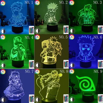 Anime Šviesos Naruto Shikamaru ir Temari Lempos, Miegamojo Dekoro naktinė lempa, Vaikams, Vaiku Gimtadienis, Dovana Led Nakties Šviesos Anime Naruto
