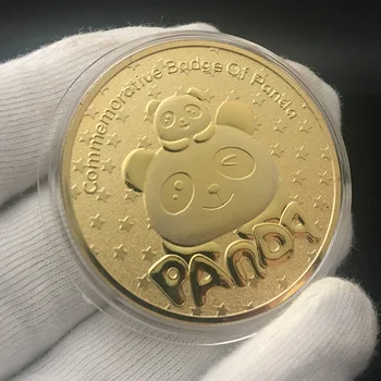 Monetų Big Panda Baobao Kinija Atminimo Kolekcija Meno Dovana Juoda ir balta Meška iššūkis monetos
