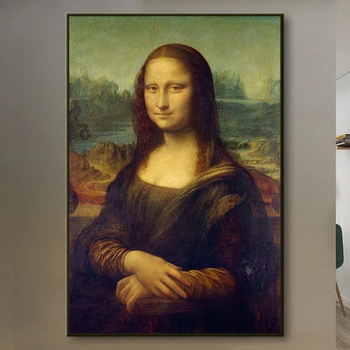Šypsena Mona-Lisa-Portretas Drobės Tapybos Meno Spaudinius Plakatas Žinomų Paveikslų Kambarį Sienų Dekoras Klasikinio Reprodukcijai