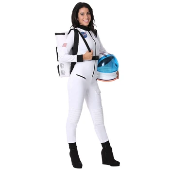 Naujas Astronautas Cosplay Kostiumas Su Šalmu Suaugusiųjų kosmonauto kostiumas Visatos Žvaigždė Šalies Drabužių Veiklos Rekvizitai helovinas moterims